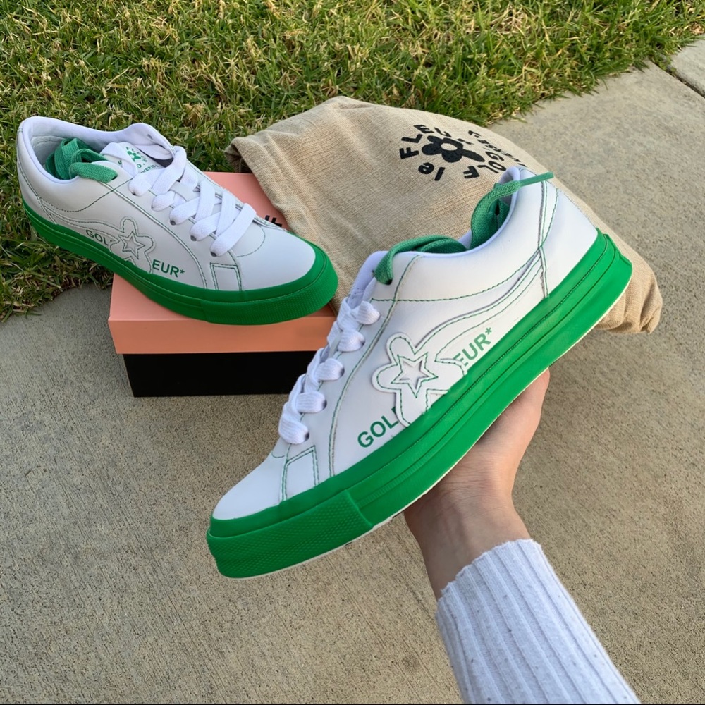 golf le fleur x converse ox kelly green